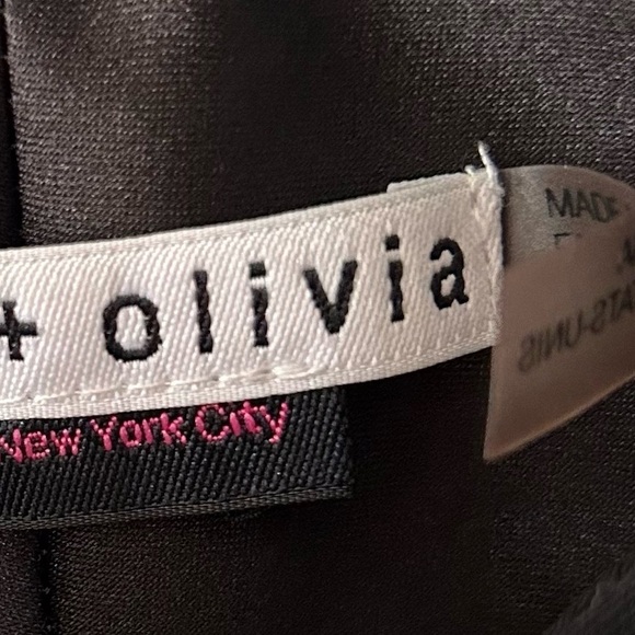 [2] Alice + Olivia Black Crop Faux Pocket Low Waist Trousers Petite Fit - Picture 9 of 9